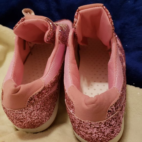 Pink Glittered Sneakers Sz 41 - Picture 3 of 6
